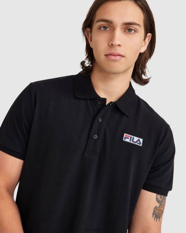 PPH0J2367 preto FILA polo fila preta masculina
