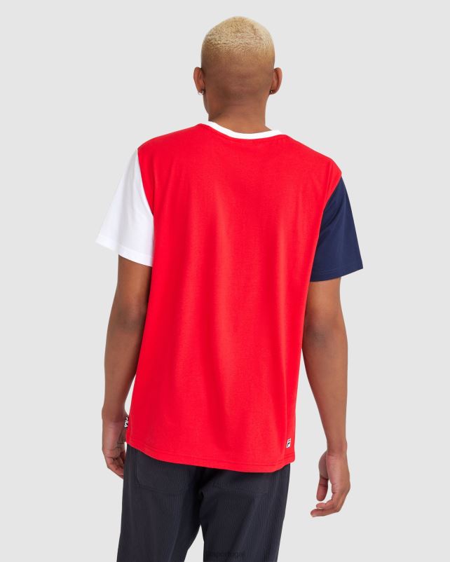 PPH0J2368 vermelho FILA camiseta fila lennox masculina vermelha