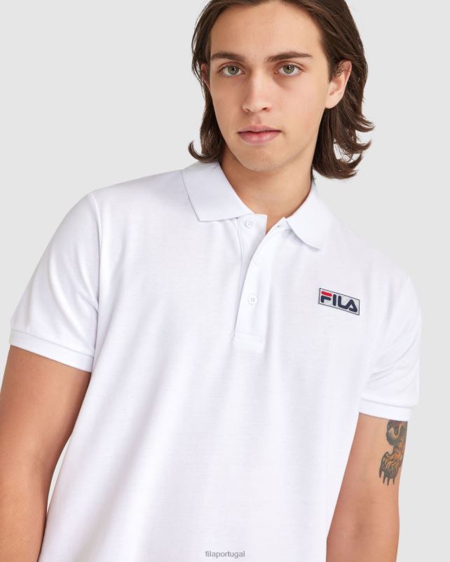 PPH0J2375 branco FILA polo asher fila branca masculina