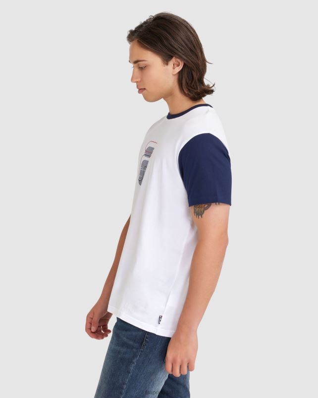 PPH0J2378 branco FILA camiseta fila lennox masculina branca