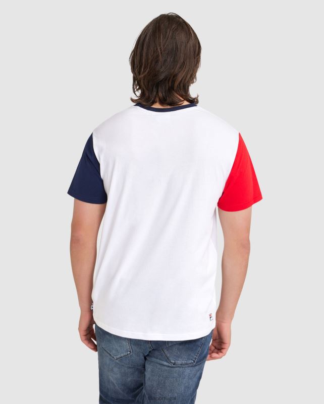 PPH0J2378 branco FILA camiseta fila lennox masculina branca