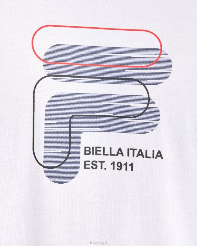 PPH0J2378 branco FILA camiseta fila lennox masculina branca