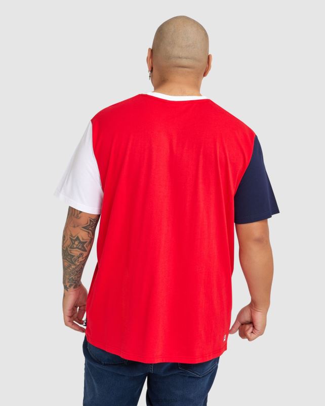 PPH0J2392 vermelho FILA camiseta fila masculina plus lennox