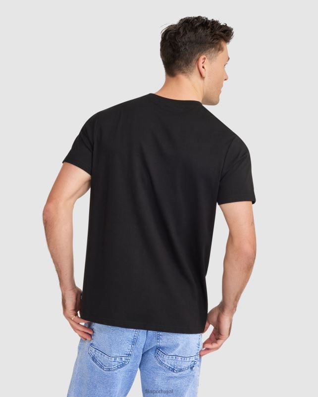 PPH0J2401 preto FILA camiseta fila matthew masculina preta