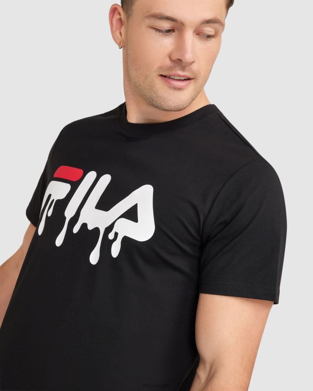 PPH0J2401 preto FILA camiseta fila matthew masculina preta