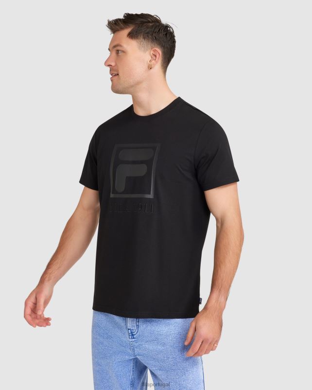 PPH0J2406 preto FILA camiseta fila masculina preta