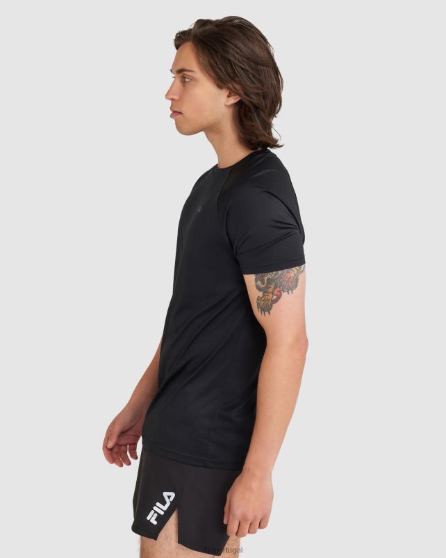 PPH0J2408 preto FILA camiseta fila caleb qdry masculina preta