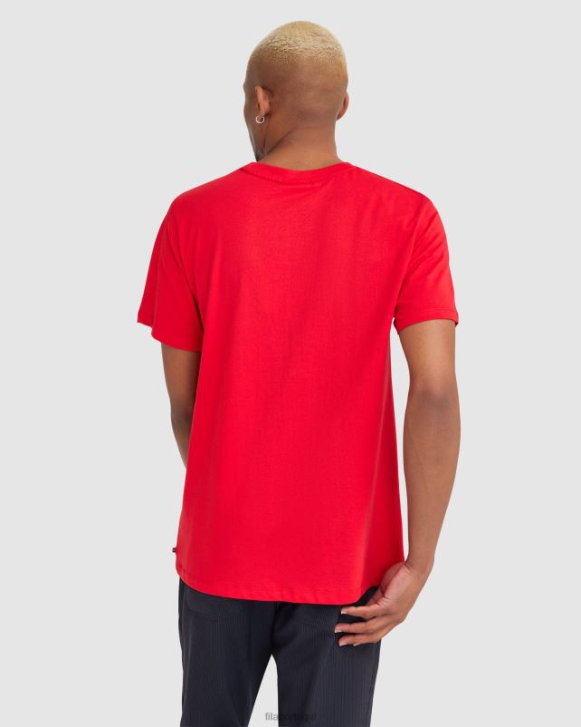 PPH0J2413 vermelho FILA camiseta fila masculina vermelha