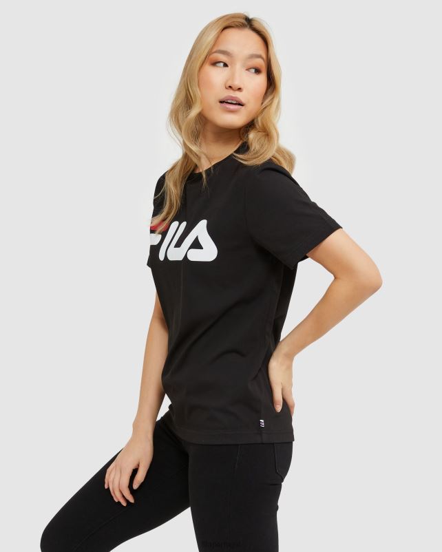 PPH0J2434 preto FILA camiseta fila preta clássica unissex