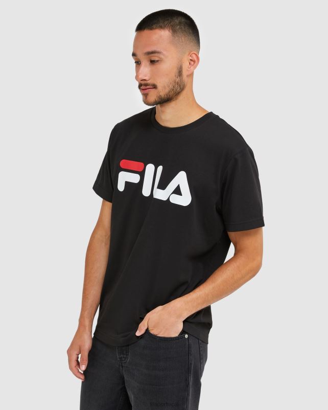 PPH0J2434 preto FILA camiseta fila preta clássica unissex