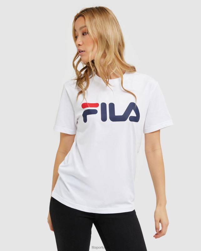 PPH0J2436 branco FILA camiseta unissex branca clássica fila