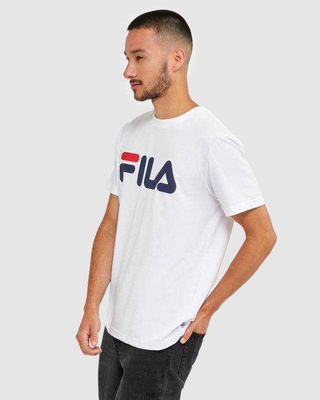 PPH0J2436 branco FILA camiseta unissex branca clássica fila