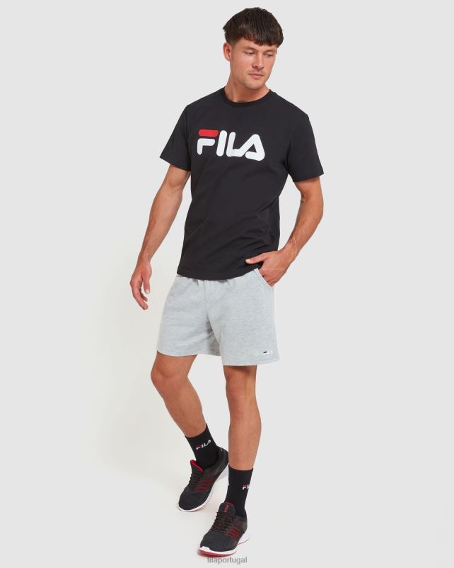 PPH0J2438 mármore prateado FILA shorts jersey masculino clássico fila silver marle