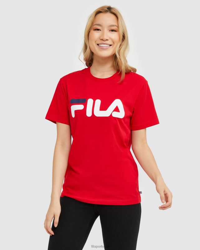 PPH0J2440 vermelho FILA camiseta fila vermelha clássica unissex