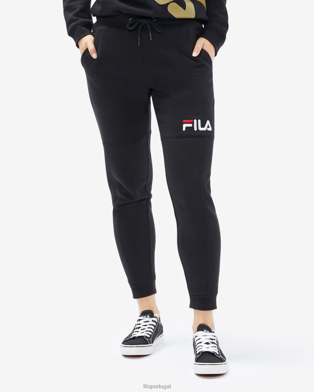 PPH0J2447 preto FILA calça moletom unissex fila preta