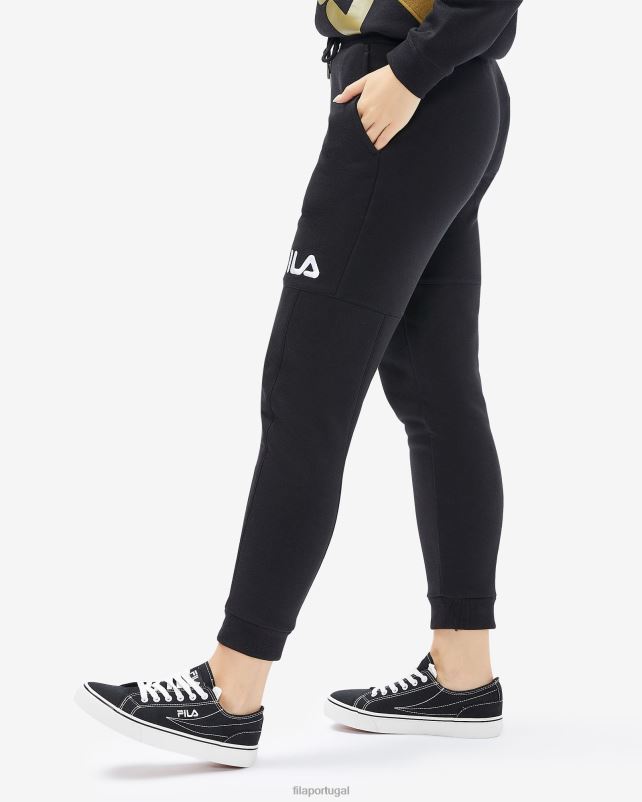 PPH0J2447 preto FILA calça moletom unissex fila preta