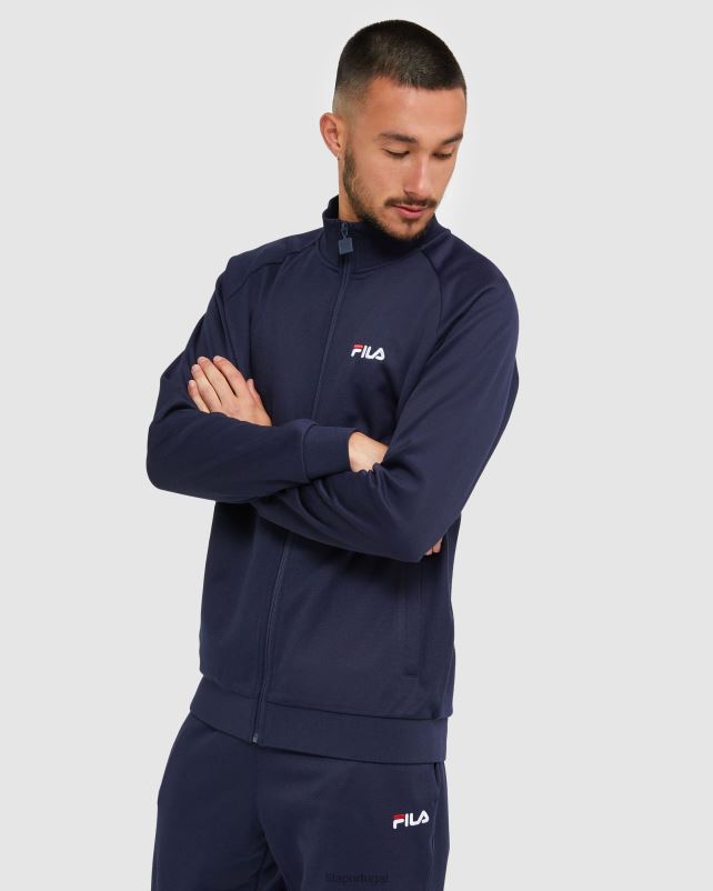 PPH0J2454 nova marinha FILA nova jaqueta com zíper masculina clássica azul marinho fila