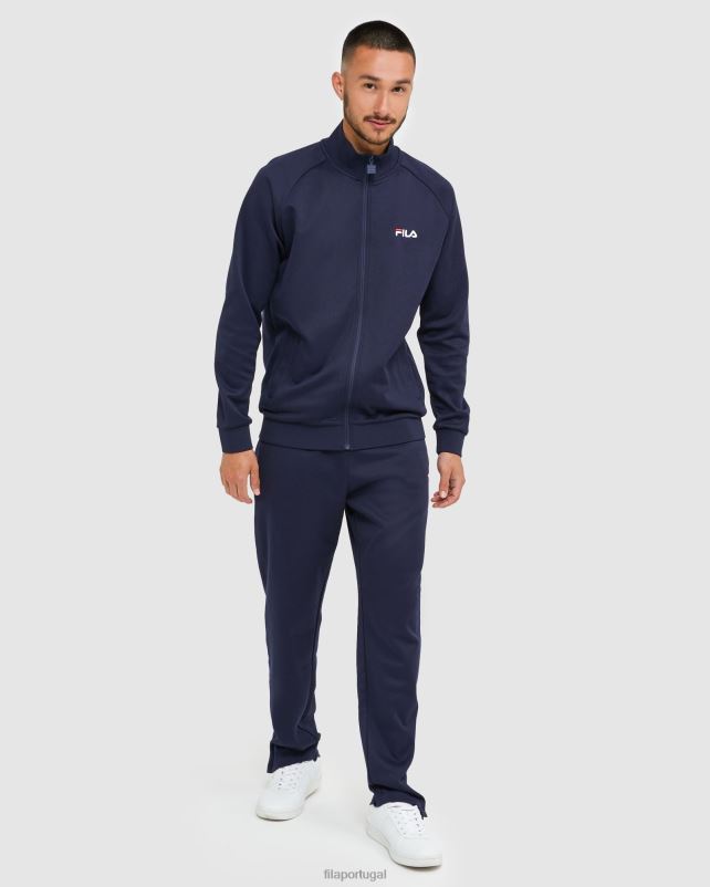 PPH0J2454 nova marinha FILA nova jaqueta com zíper masculina clássica azul marinho fila