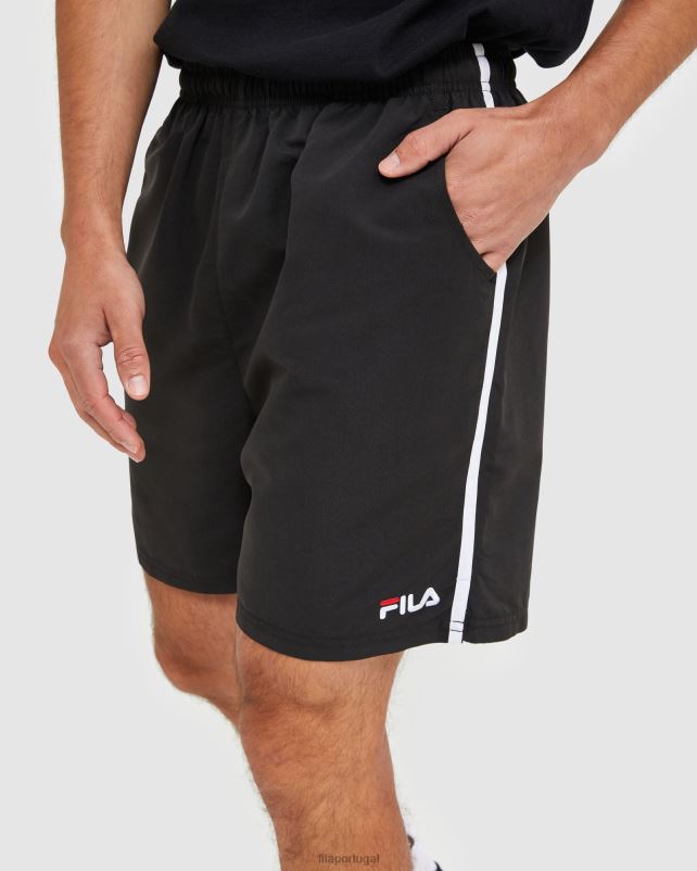 PPH0J2457 preto FILA short de microfibra masculino fila classic preto