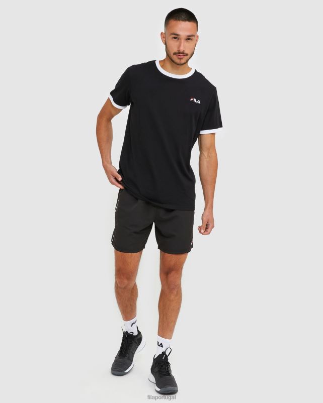 PPH0J2457 preto FILA short de microfibra masculino fila classic preto
