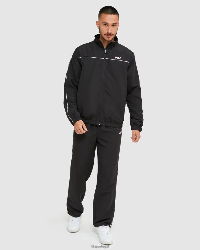 PPH0J2464 preto FILA jaqueta de microfibra masculina fila preta clássica