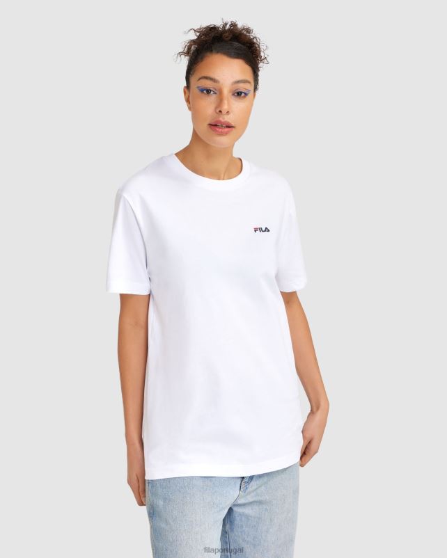PPH0J2465 branco FILA camiseta clássica unissex fila 2 branca