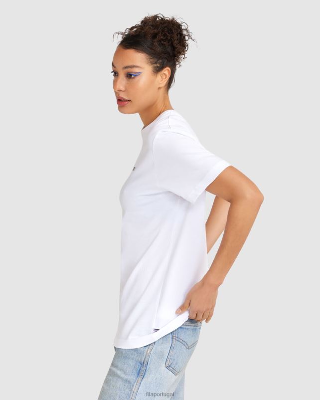 PPH0J2465 branco FILA camiseta clássica unissex fila 2 branca