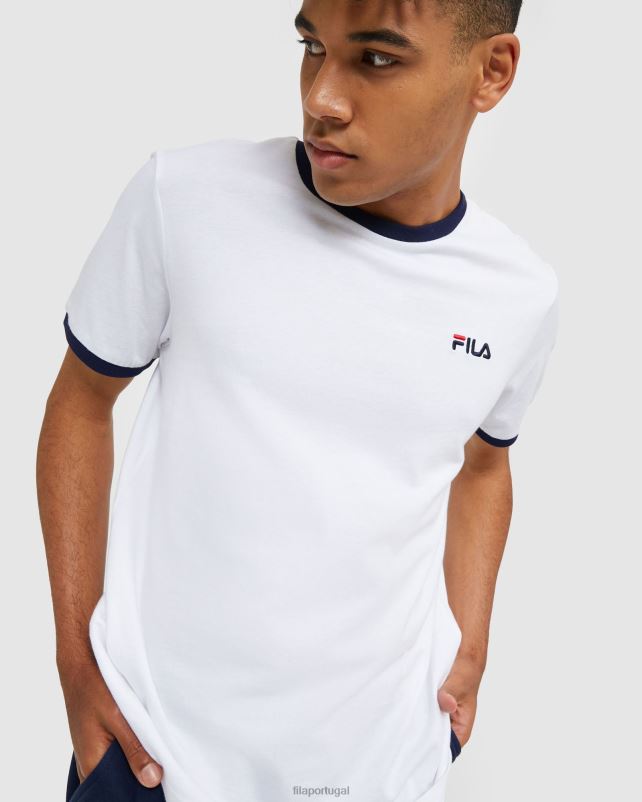 PPH0J2476 branco FILA camiseta fila branca clássica masculina