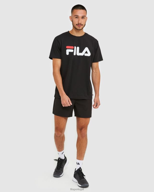 PPH0J2480 preto FILA short masculino clássico fila preto