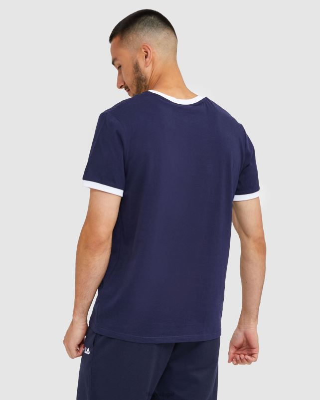 PPH0J2483 nova marinha FILA camiseta ringer masculina clássica nova fila azul marinho