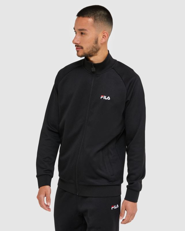 PPH0J2489 preto FILA jaqueta clássica masculina com zíper preta fila