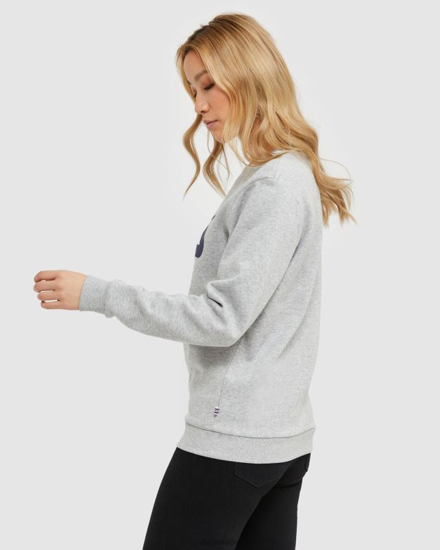 PPH0J2495 mármore prateado FILA clássico unissex tripulação silver marle fila