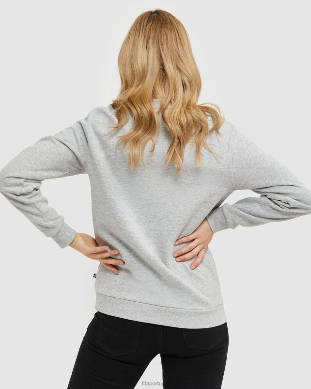 PPH0J2495 mármore prateado FILA clássico unissex tripulação silver marle fila