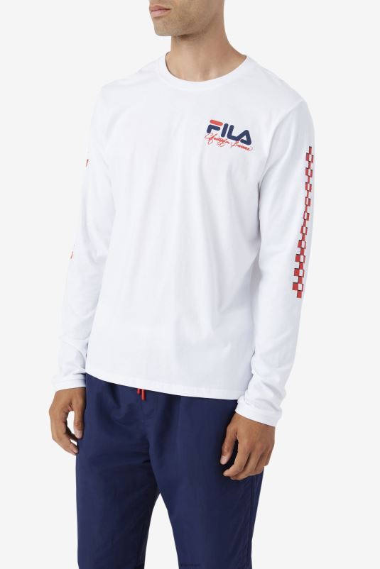 PPH0J250 branco FILA camiseta fila branca bevans park manga longa