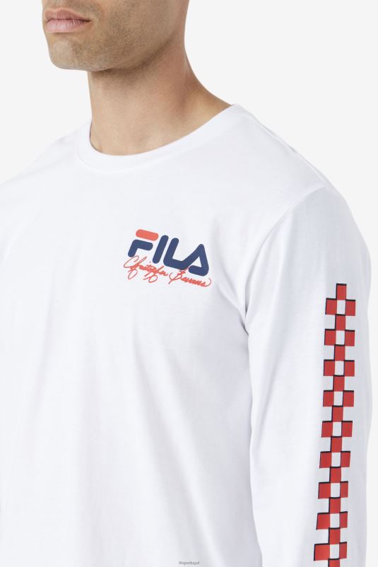 PPH0J250 branco FILA camiseta fila branca bevans park manga longa