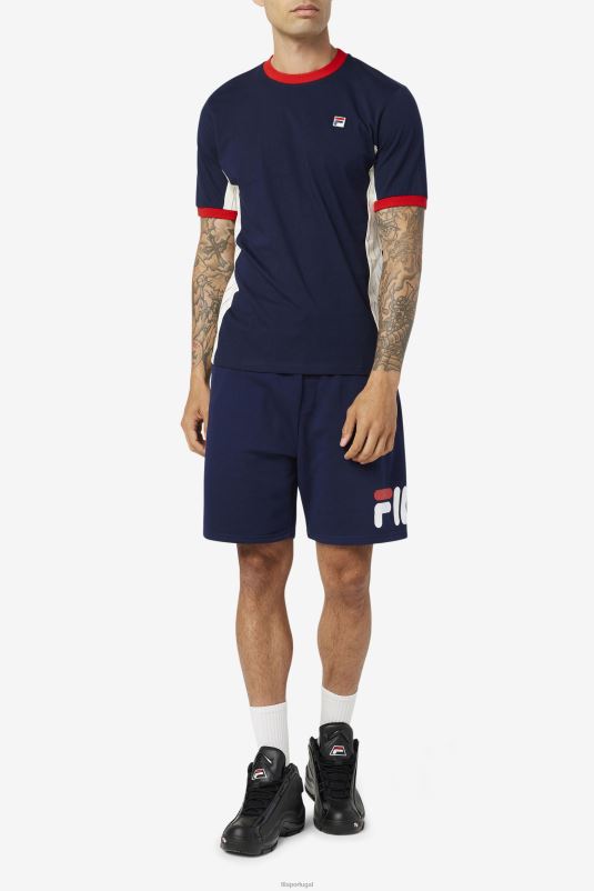 PPH0J251 casaco / branco / vermelho FILA Warner tee peacoat/branco/vermelho fila