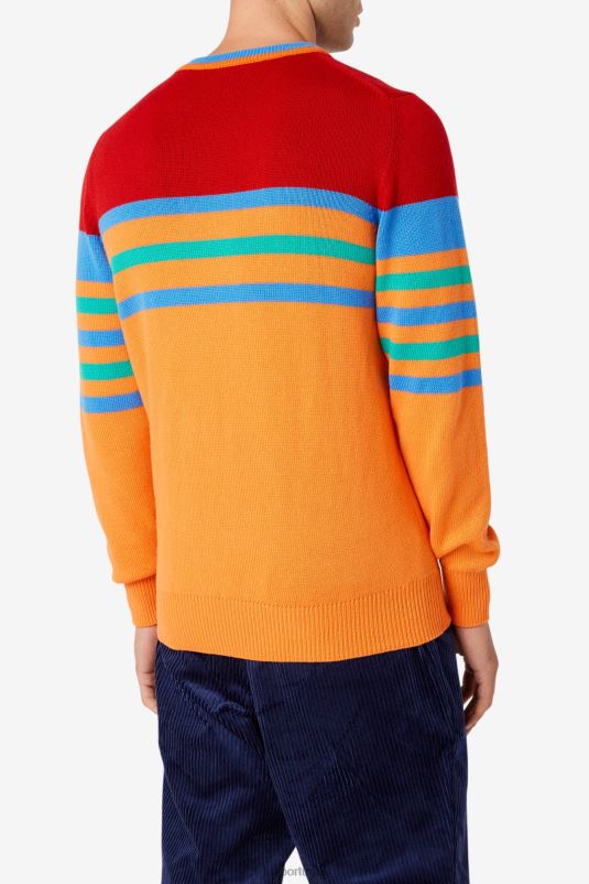 PPH0J2538 laranja/vermelho/verde/azul FILA suéter de cashmere laranja/vermelho/verde/azul fila