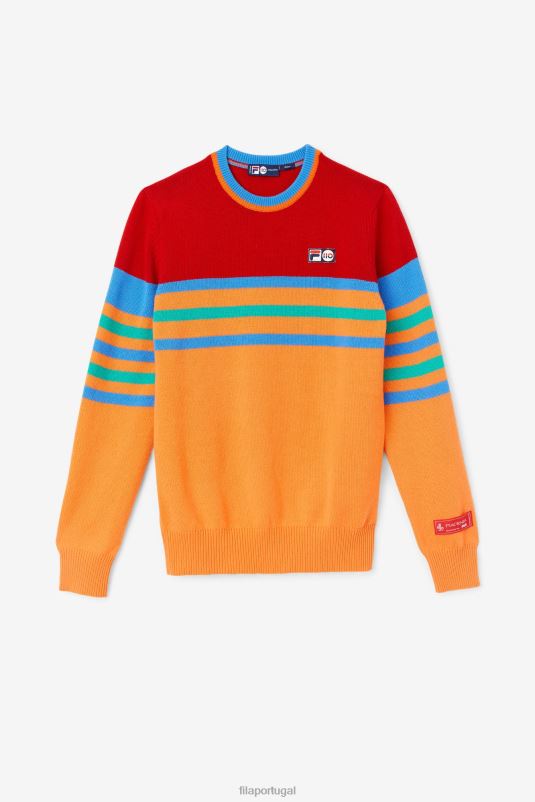 PPH0J2538 laranja/vermelho/verde/azul FILA suéter de cashmere laranja/vermelho/verde/azul fila