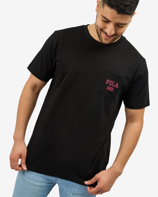 PPH0J2557 preto FILA fila antonio camiseta preta