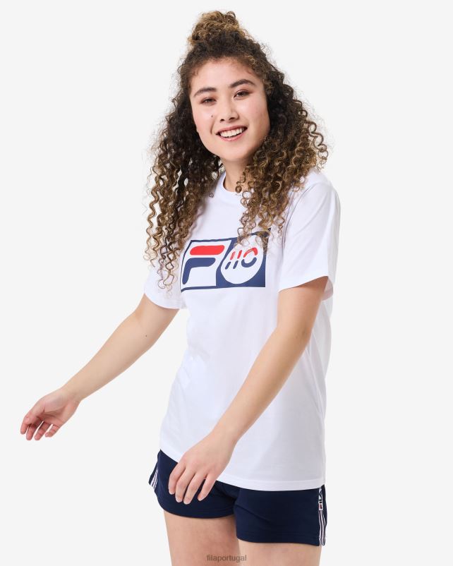 PPH0J2558 branco FILA camiseta unissex fila branca