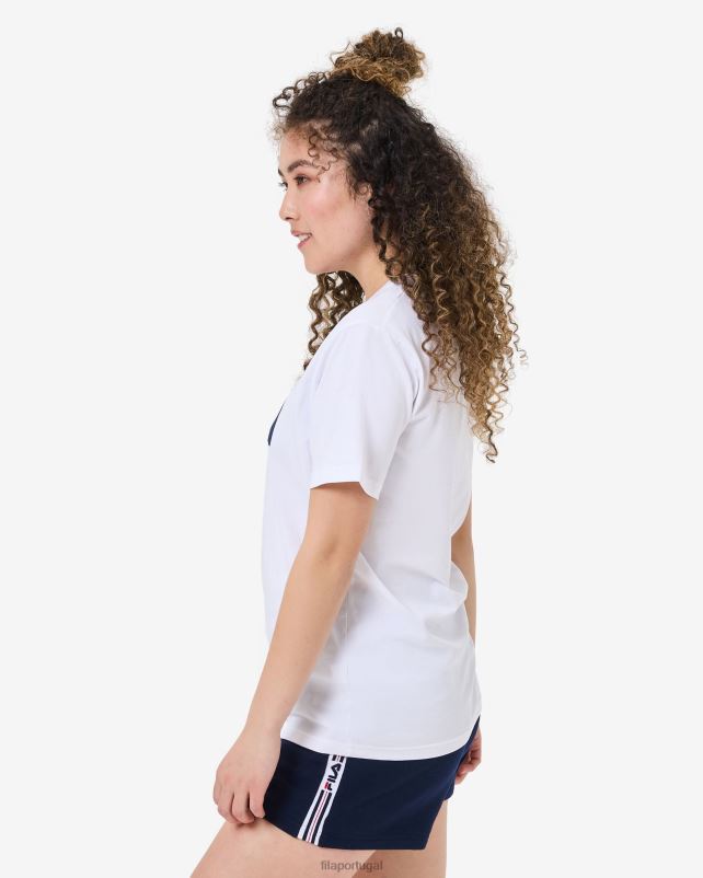 PPH0J2558 branco FILA camiseta unissex fila branca