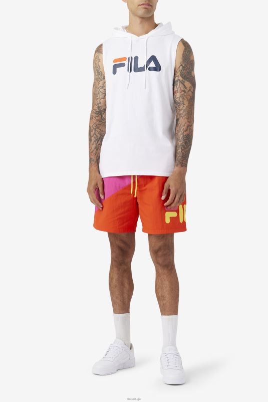 PPH0J256 branco/marinho/tomate cereja FILA fila branco/marinho/tomate cereja zany sem mangas com capuz