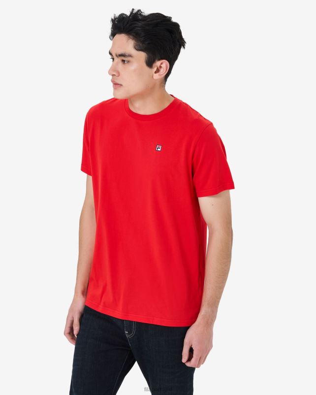 PPH0J2561 vermelho FILA camiseta masculina Heritage Badge 20 fila vermelha