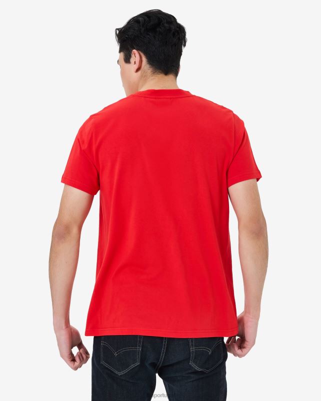 PPH0J2561 vermelho FILA camiseta masculina Heritage Badge 20 fila vermelha