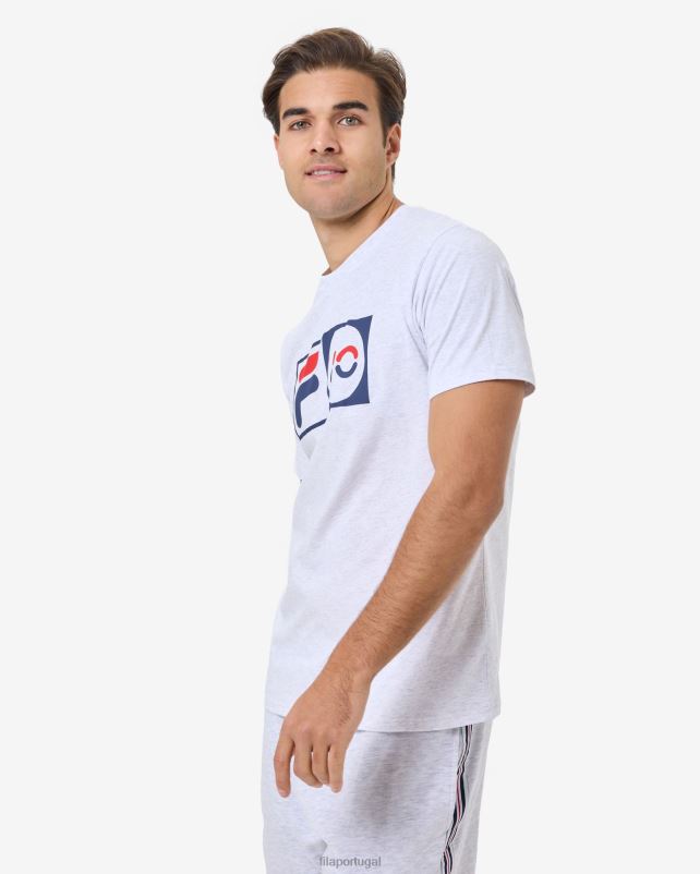 PPH0J2572 mármore cinza claro FILA camiseta fila cinza marle unissex aniversário