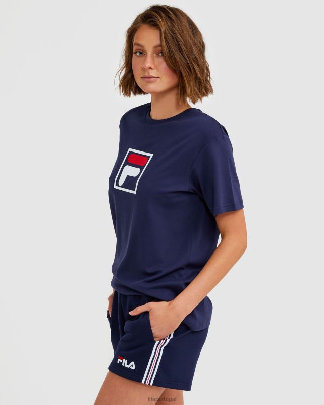 PPH0J2574 nova marinha FILA camiseta fila alto unissex azul marinho