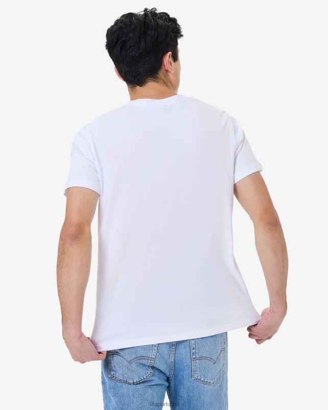 PPH0J2578 branco FILA fila fila white men\s Heritage Badge 20 Tee