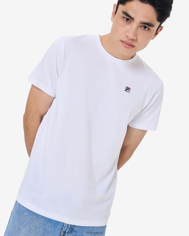 PPH0J2578 branco FILA fila fila white men\s Heritage Badge 20 Tee