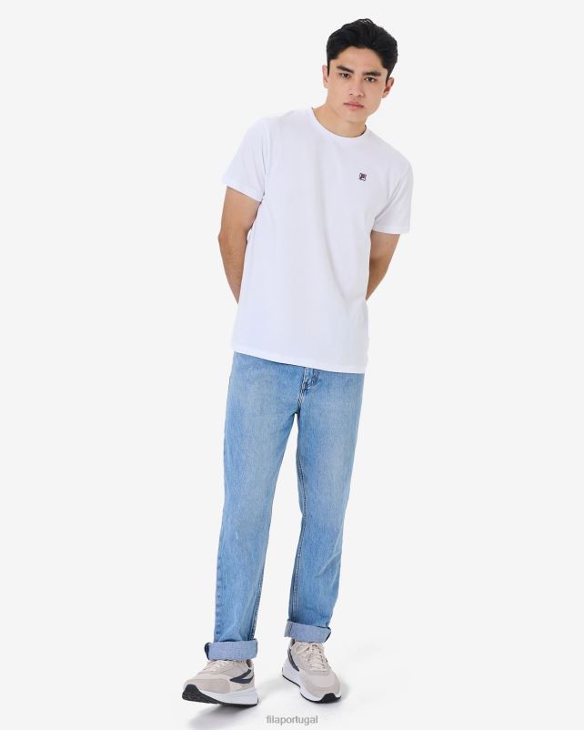 PPH0J2578 branco FILA fila fila white men\s Heritage Badge 20 Tee