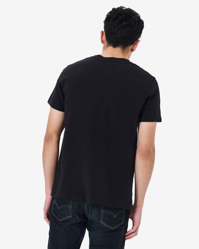 PPH0J2581 preto FILA fila fila men\s Heritage Badge 20 Tee Black